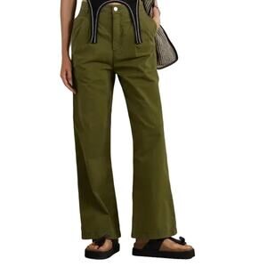 Frame Pleated Cotton Twill Pants
